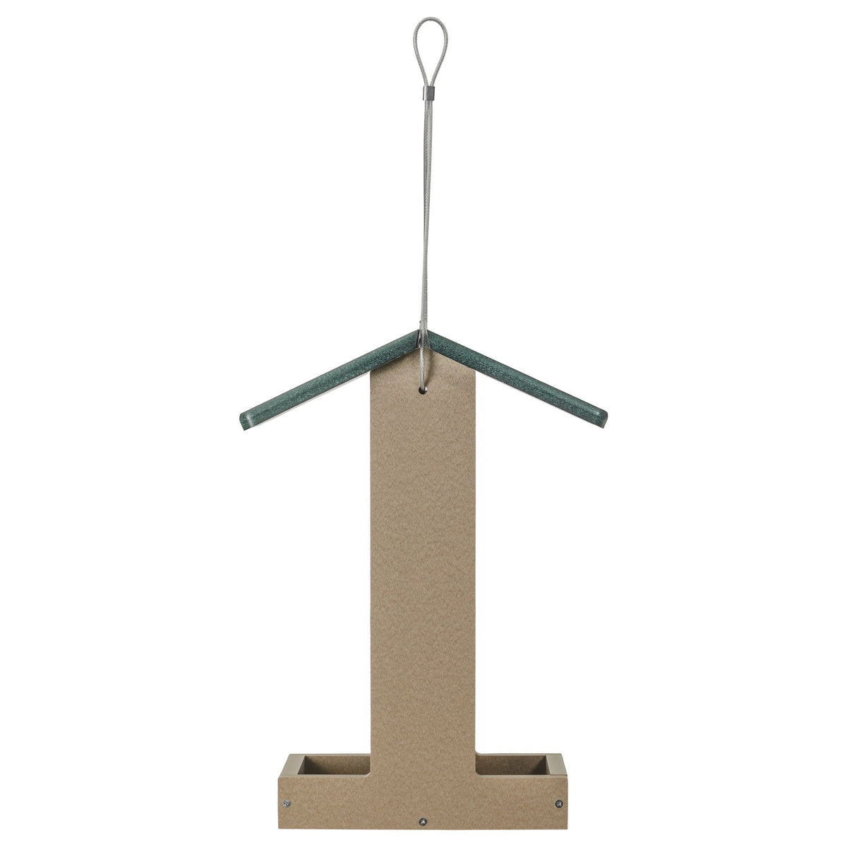 Bluejay Feeder in Taupe and Green Recycled Plastic - Birds Choice