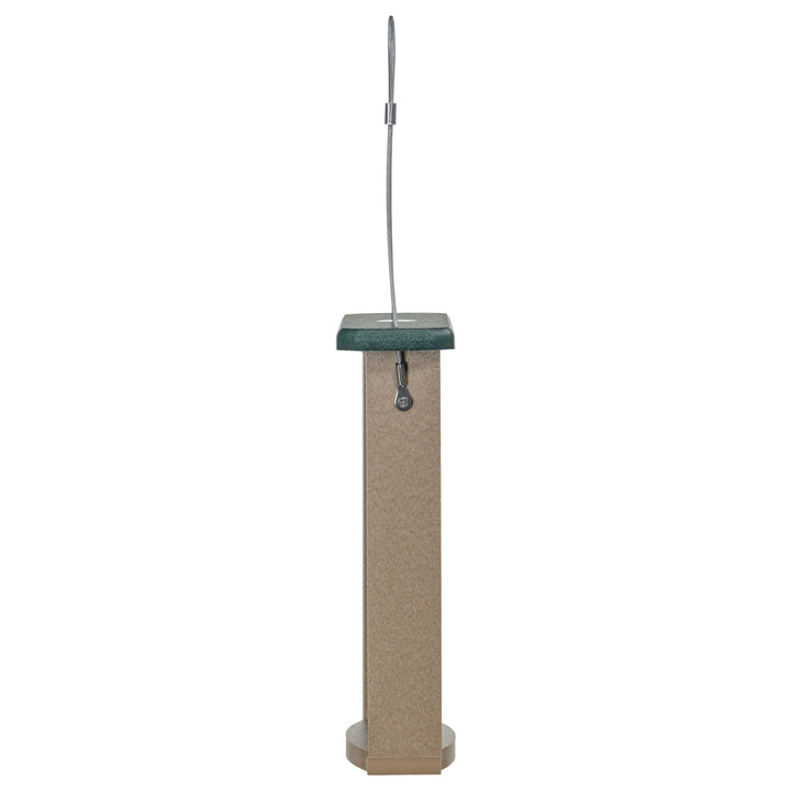 Suet Feeder for Two Cakes in Taupe and Green Recycled Plastic - Birds Choice