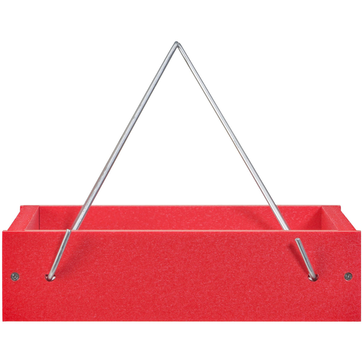 Small Hanging Tray Bird Feeder in Red Recycled Plastic - Birds Choice