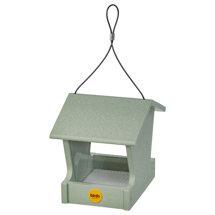 Small Hopper Feeder in Sage Green Recycled Plastic - Birds Choice