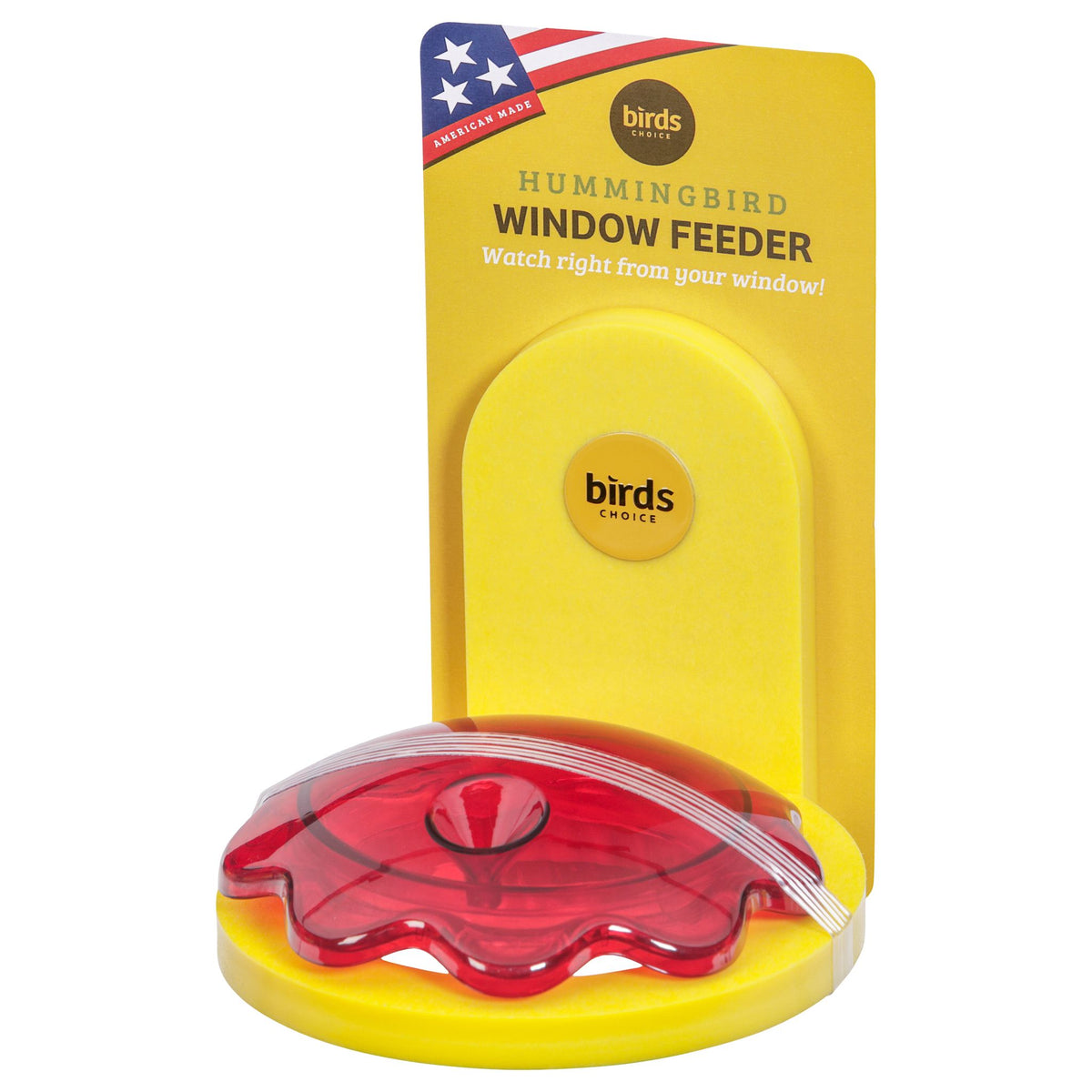 Window Mount Hummingbird Feeder in Yellow Recycled Plastic - Birds Choice