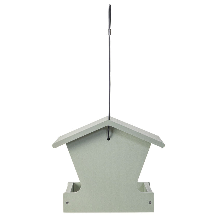 Medium Hopper Feeder in Sage Green Recycled Plastic - Birds Choice