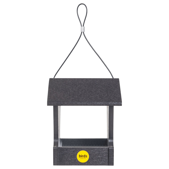 Small Hopper Feeder in Black Recycled Plastic - Birds Choice