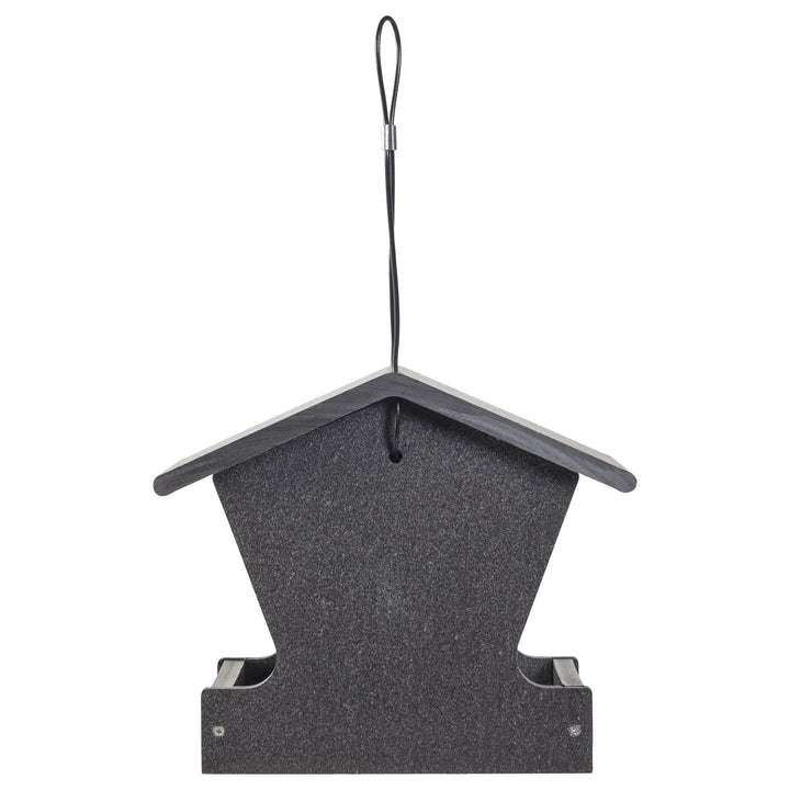 Small Hopper Feeder in Black Recycled Plastic - Birds Choice