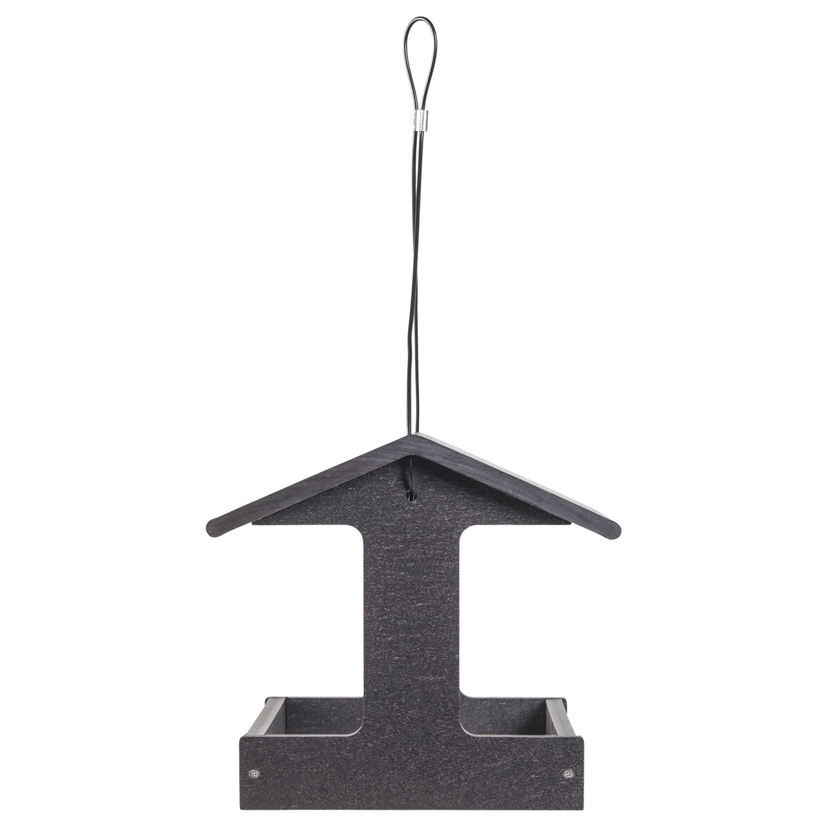 Recycled Plastic Fly-Thru Feeder in Black - Birds Choice