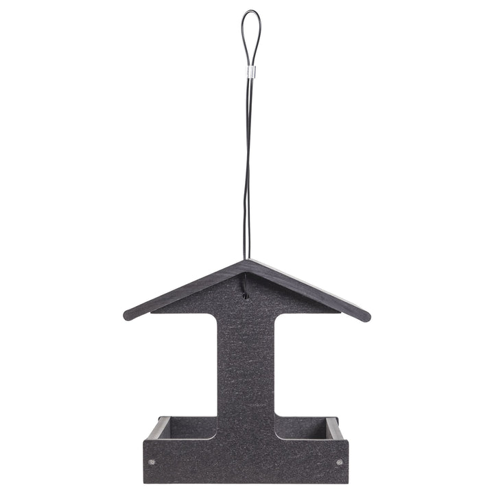 Recycled Plastic Fly-Thru Feeder in Black - Birds Choice