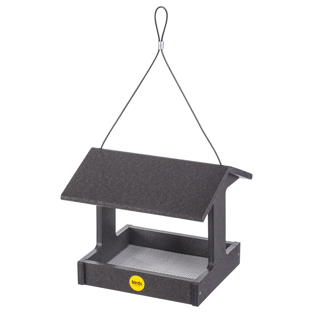 Recycled Plastic Fly-Thru Feeder in Black - Birds Choice
