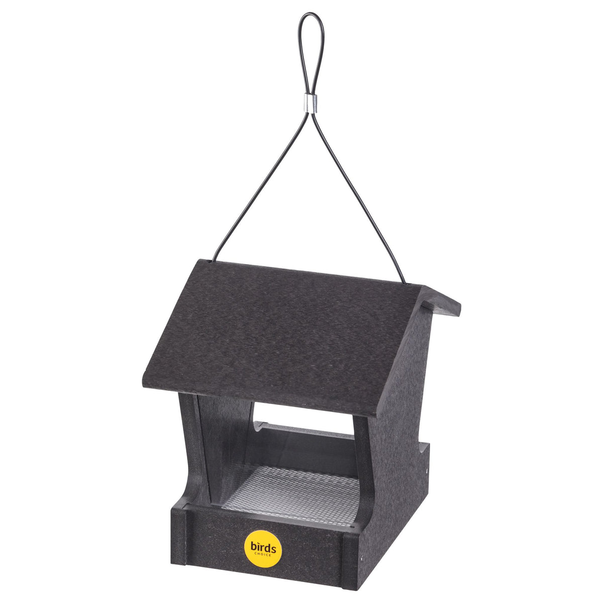Small Hopper Feeder in Black Recycled Plastic - Birds Choice