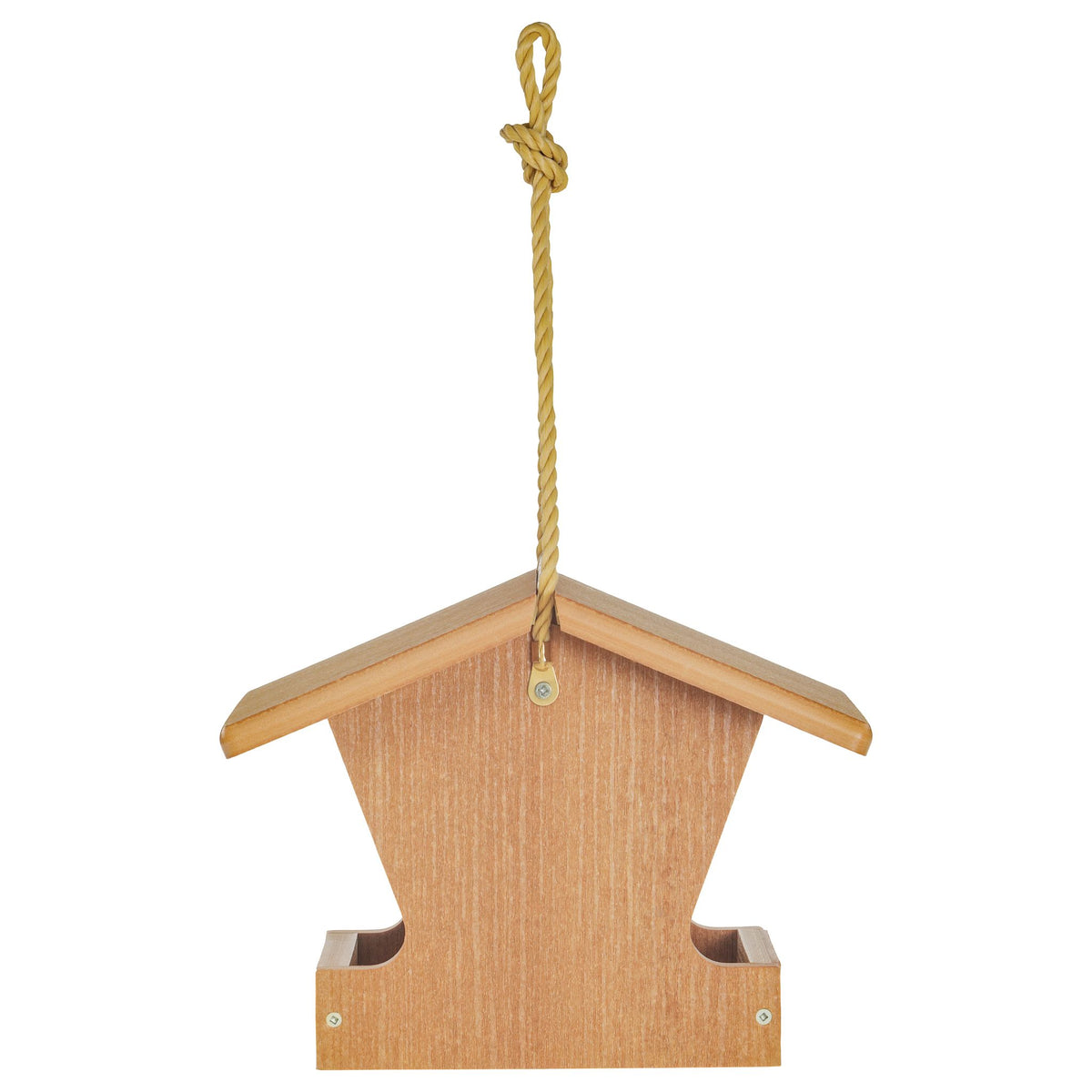 Modern Farmhouse Small Hopper Feeder in Natural Teak - Birds Choice