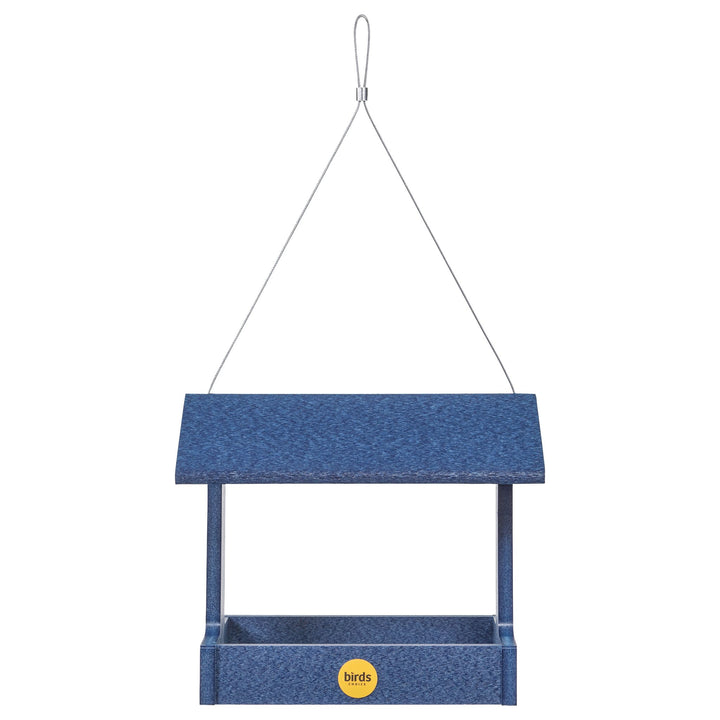 Hanging Small Fly-Thru Bird Feeder in Dark Blue - Birds Choice