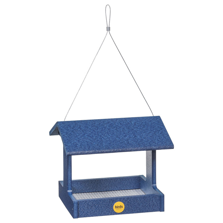 Hanging Small Fly-Thru Bird Feeder in Dark Blue - Birds Choice