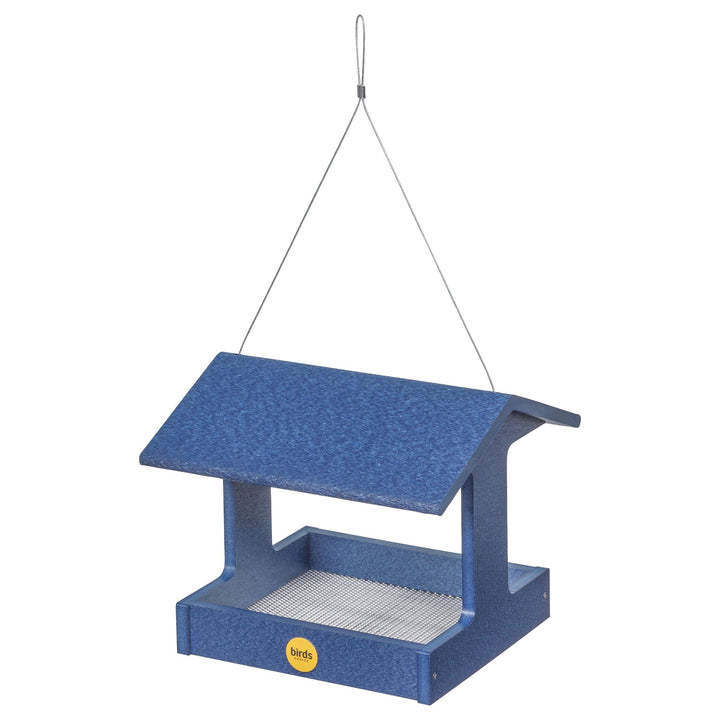 Hanging Small Fly-Thru Bird Feeder in Dark Blue - Birds Choice