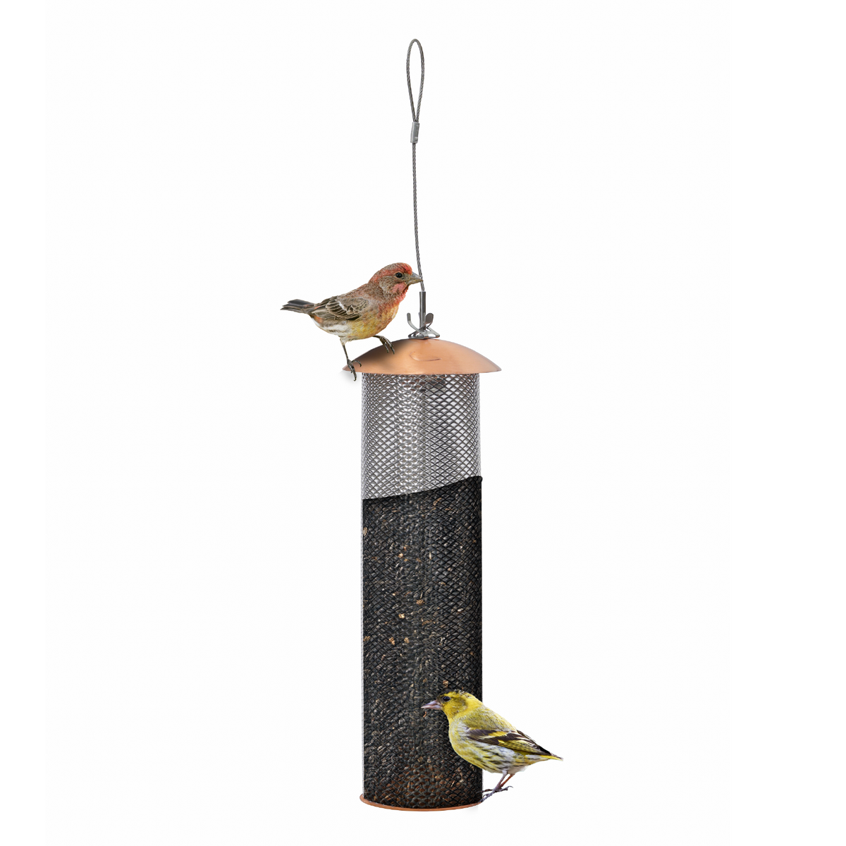 Copper Mesh Tube Feeder for Finches Small - Birds Choice
