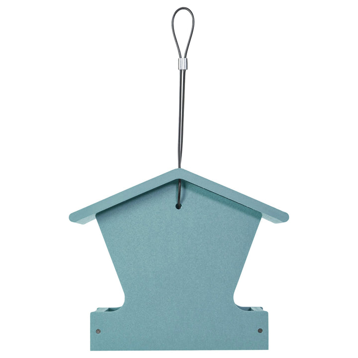 Small Hopper Bird Feeder in Blue Recycled Plastic - Birds Choice