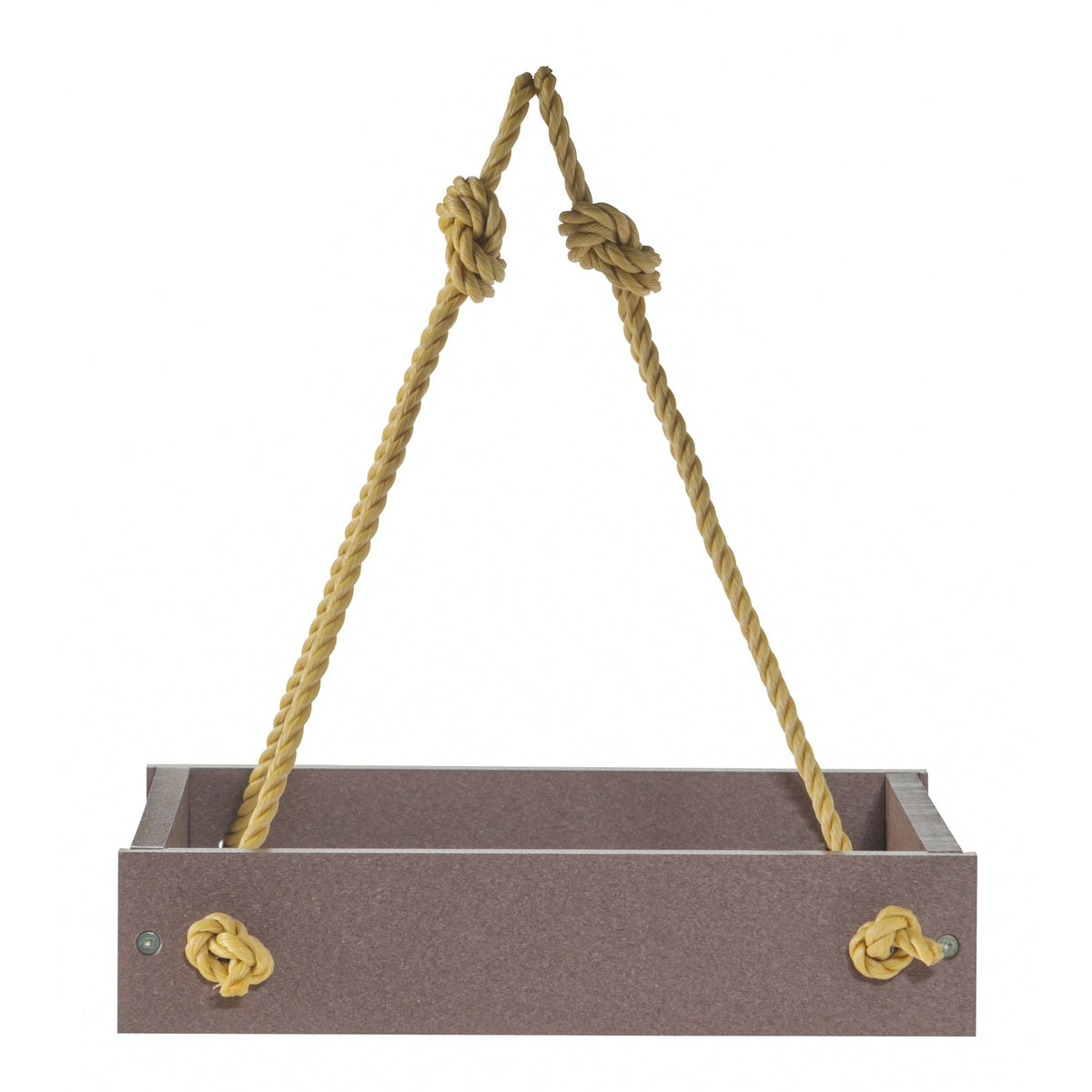 Small Hanging Platform Bird Feeder in Cinnamon Recycled Plastic - Birds Choice