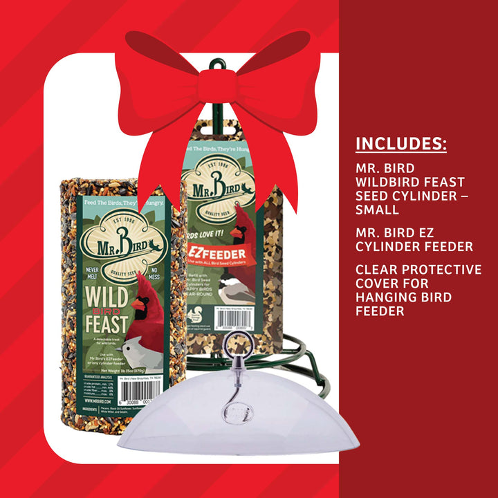 Mr. Bird Gift Bundle with Protective Dome - Birds Choice