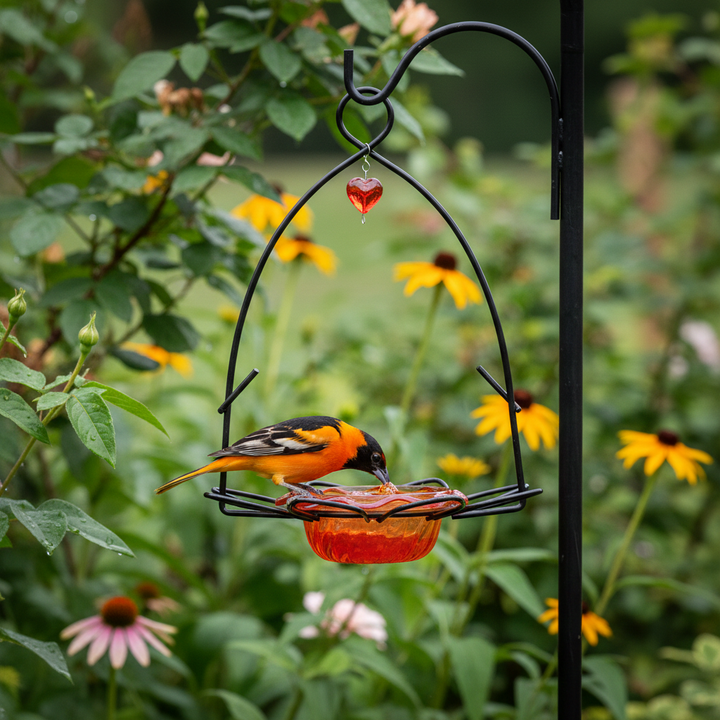 Oriole Feeder Flower Shape for Oranges and Jelly