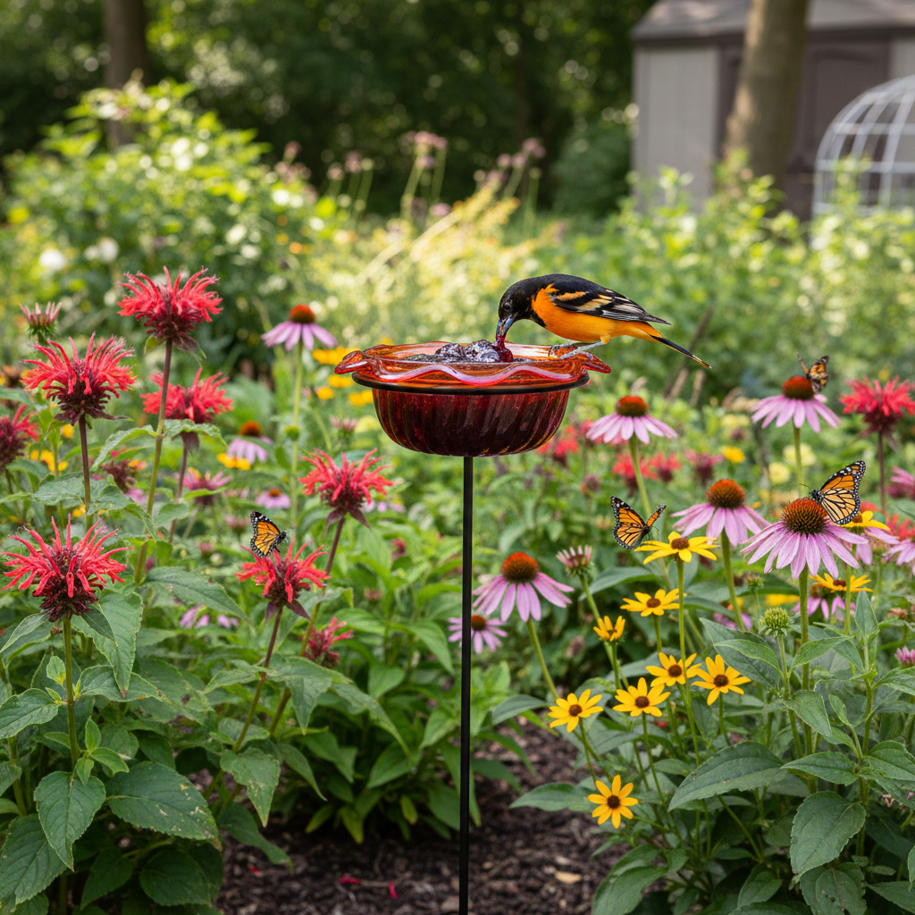 Oriole Feeder Single Cup Plant Stake for Jelly