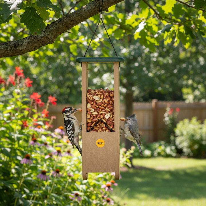 Recycled Plastic Shelled Peanut Bird Feeder