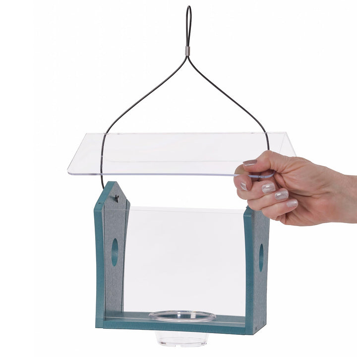 Bluebird Feeder in Blue Recycled Plastic - Birds Choice