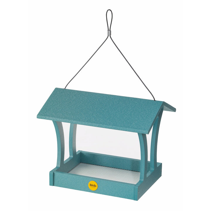 Fly-Thru Bird Feeder in Blue Recycled Plastic - Birds Choice