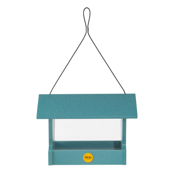Medium Hopper Bird Feeder in Blue Recycled Plastic - Birds Choice