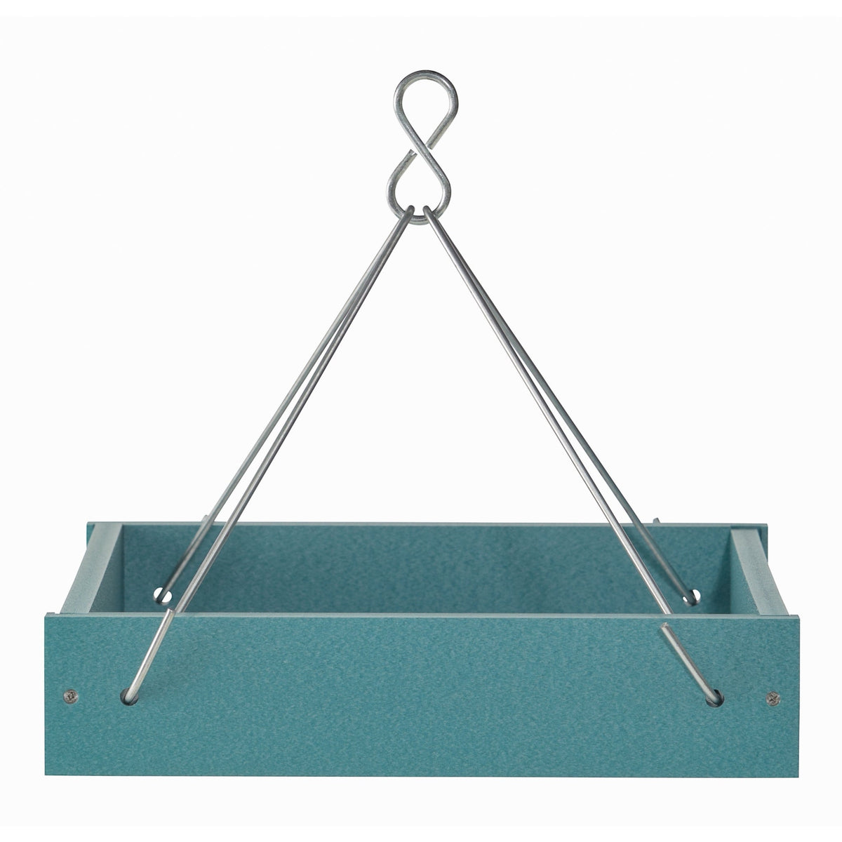 Small Hanging Platform Bird Feeder in Blue Recycled Plastic - Birds Choice