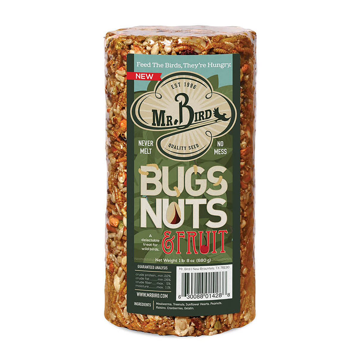 Mr. Bird Bugs, Nuts, &amp; Fruit Seed Cylinder – Small - Birds Choice