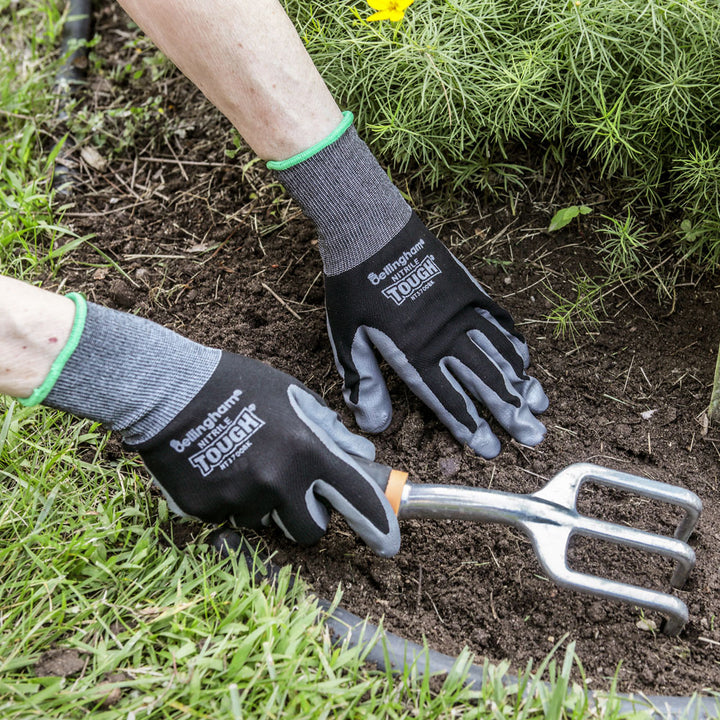 Nitrile Tough Gardening Gloves Black Size X-Large - Birds Choice