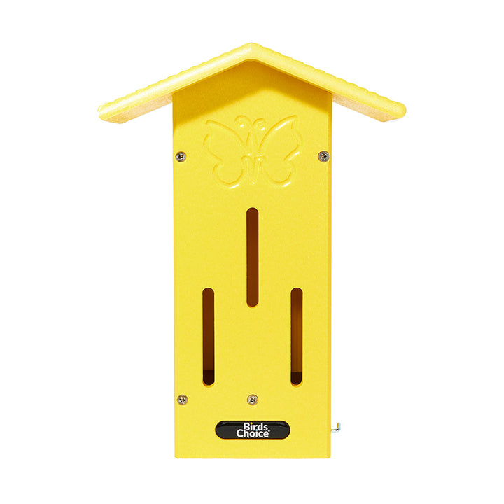 Butterfly House Pole Mounted in Yellow Recycled Plastic - Birds Choice