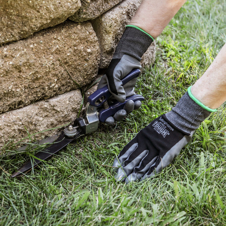 Nitrile Tough Gardening Gloves Black Size Large - Birds Choice