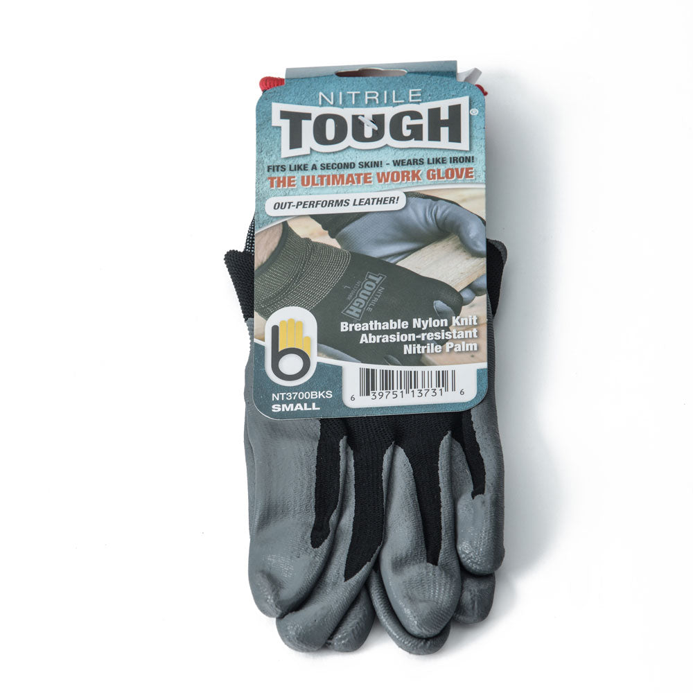 Nitrile Tough Gardening Gloves Black Size Small - Birds Choice