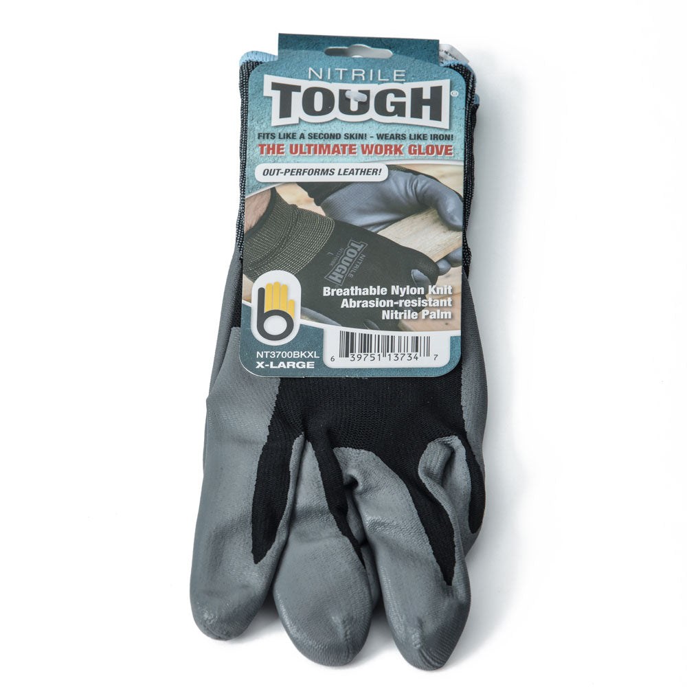 Nitrile Tough Gardening Gloves Black Size X-Large - Birds Choice
